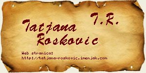 Tatjana Rošković vizit kartica